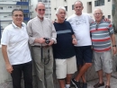 Outubro/2013: Grupo de cinco amigos de Frei Cosme A partir da esquerda: Flávio (n.º 4), German (n.º 3), José Auro (n.º 21), Carlos Afonso (n.º 23) e Roberto (n.º 22)